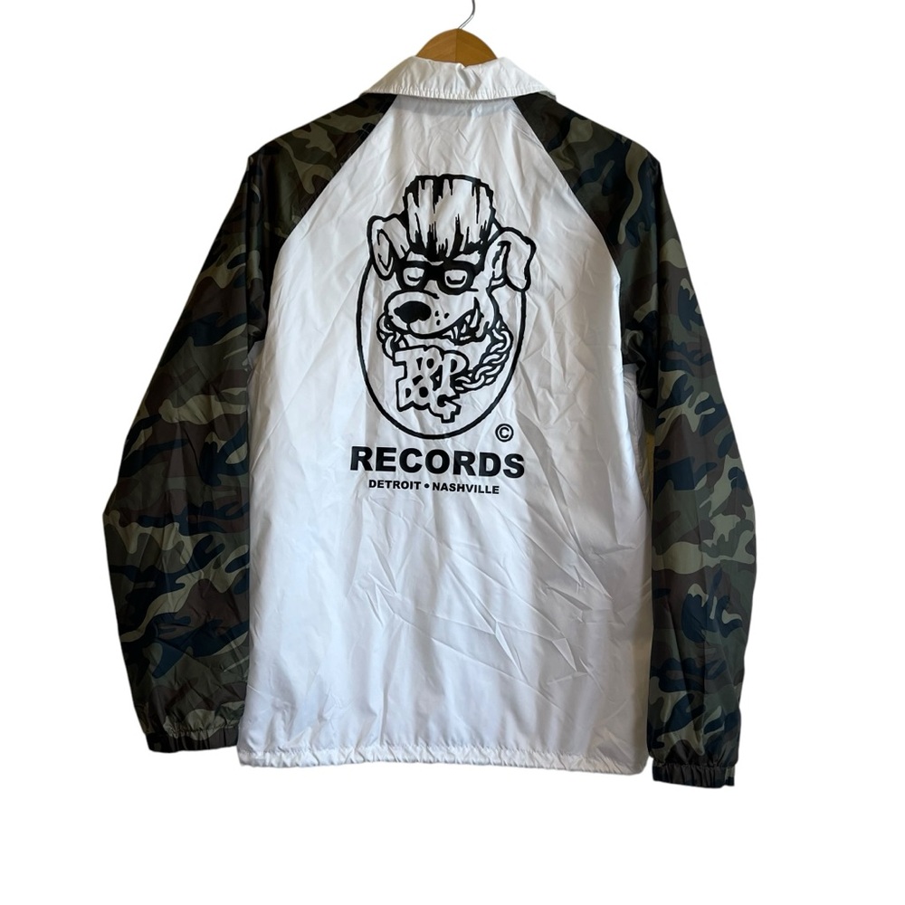 City Streets Kid Rock Top Dog Records Size Small Camo/White Windbreaker Jacket